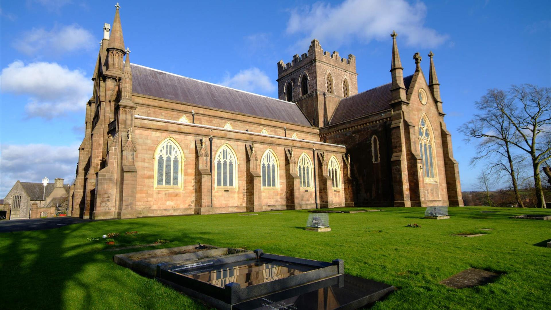 Saint Patrick founded his main church here on the Hill of Armagh in 445AD. There has been a Christian church on the site ever since. Although the building has been renovated many times, the basic shap