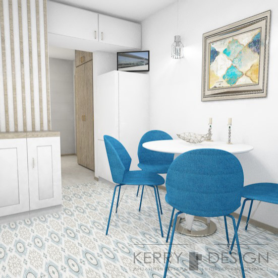 Кухня в  стиле прованс 9 кв м