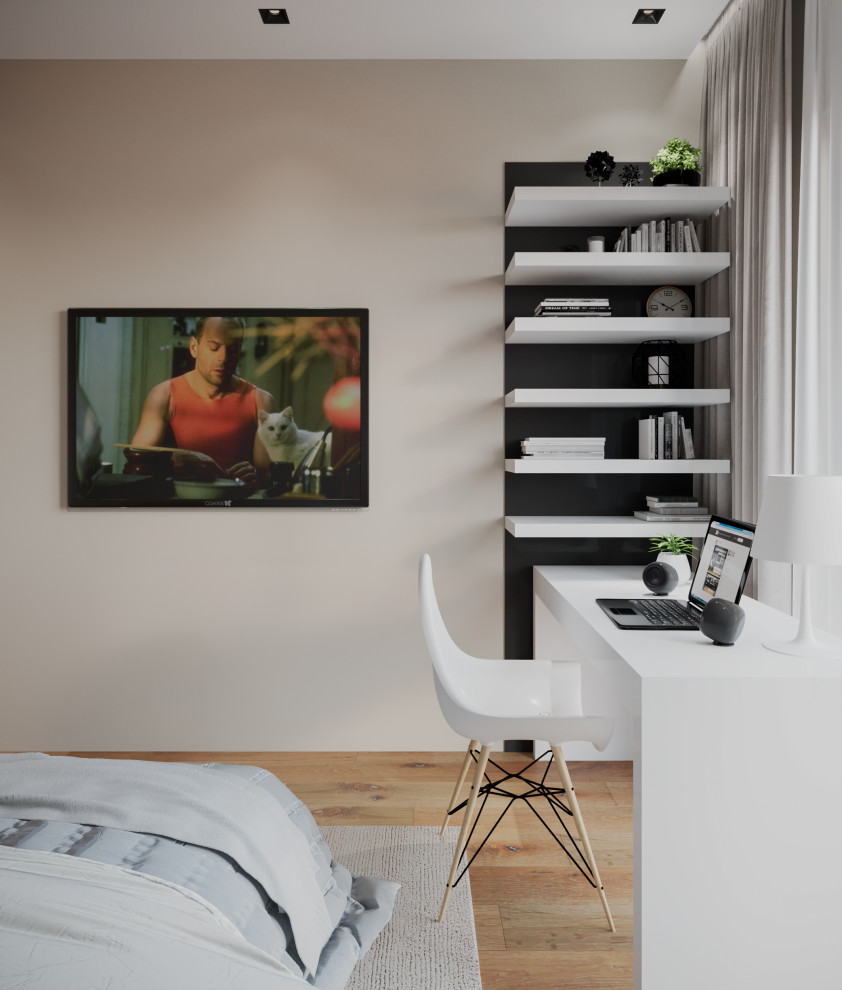 Визуализация квартиры в бежевых тонах