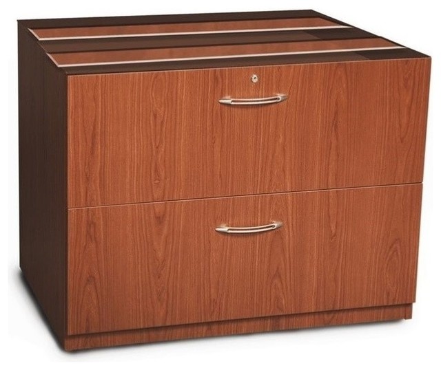 Mayline Aberdeen 36 2 Drawer Credenza Lateral File In Cherry