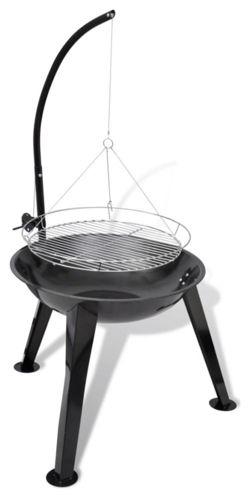 Vidaxl Bbq Stand Charcoal Barbecue Hang Round