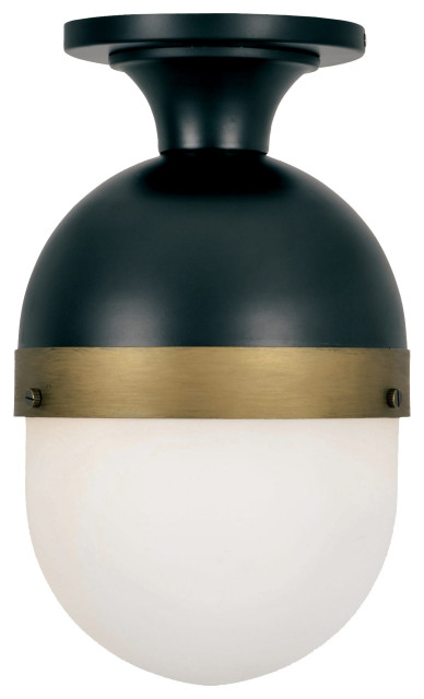 Brian Patrick Flynn for Capsule 14" Outdoor Ceiling Light in Black And Gold