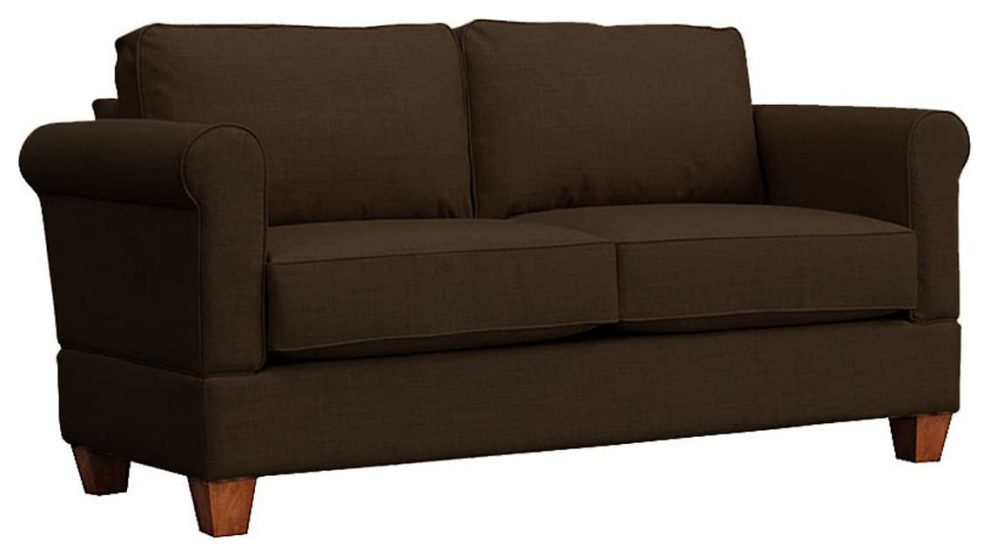 Classic Loveseat, Comfortable Seat With Reversible Cushions & Rolled Arms, Cocoa