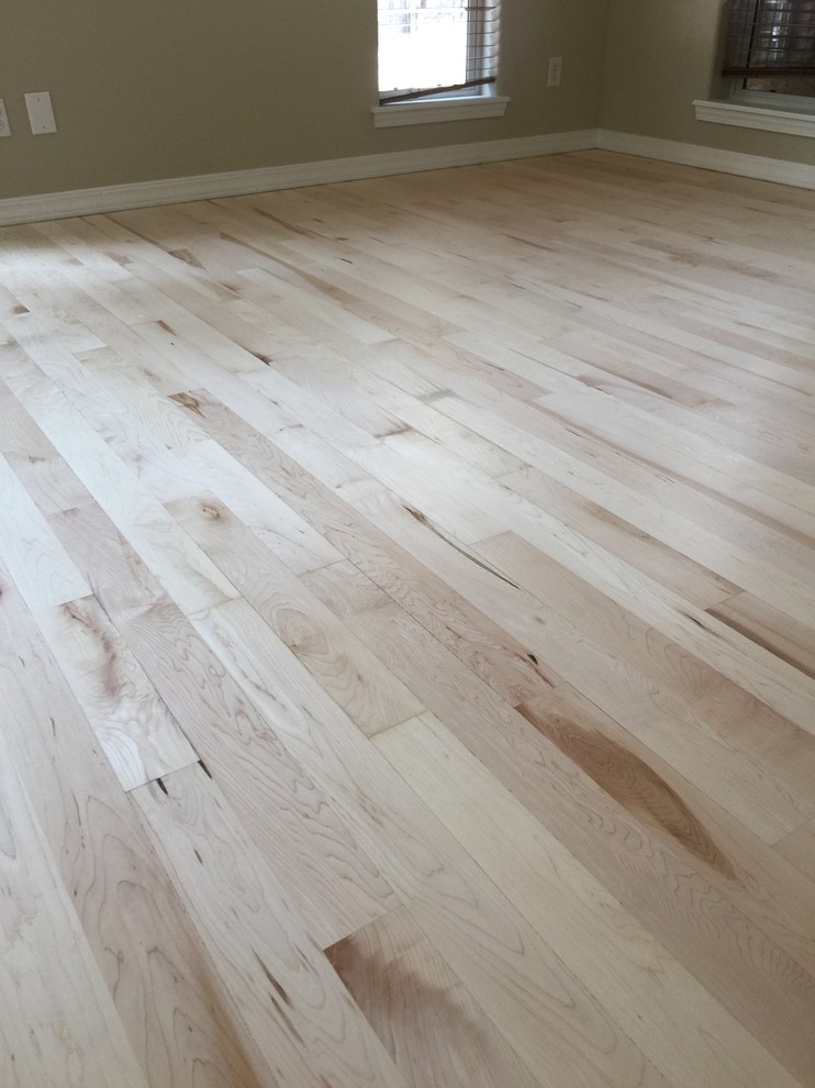 Solid Maple Floor Refinish Modern Albuquerque by The Flooring Guy