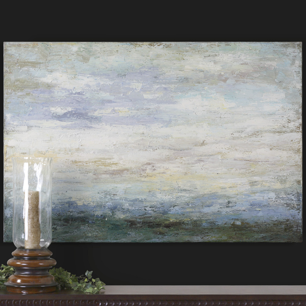 Uttermost "Freefall" Hand-Painted Art, 60"x40"