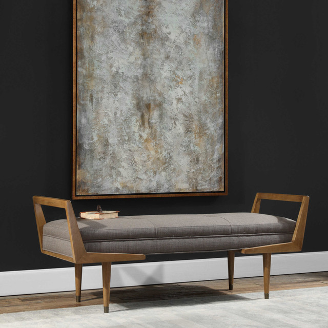 Mid Mod Bench Waylon Mid-Century Modern Bench - Midcentury - Upholstered Benches - by ...