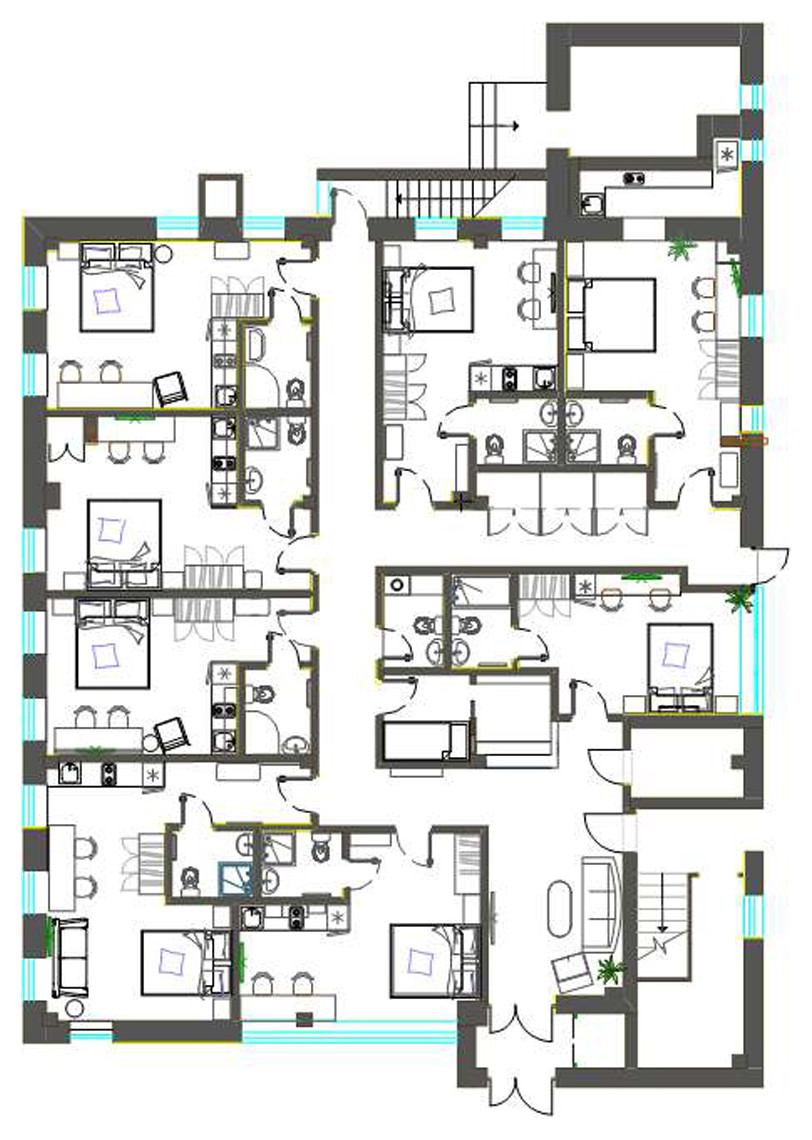 Планировочное решение 254 м2