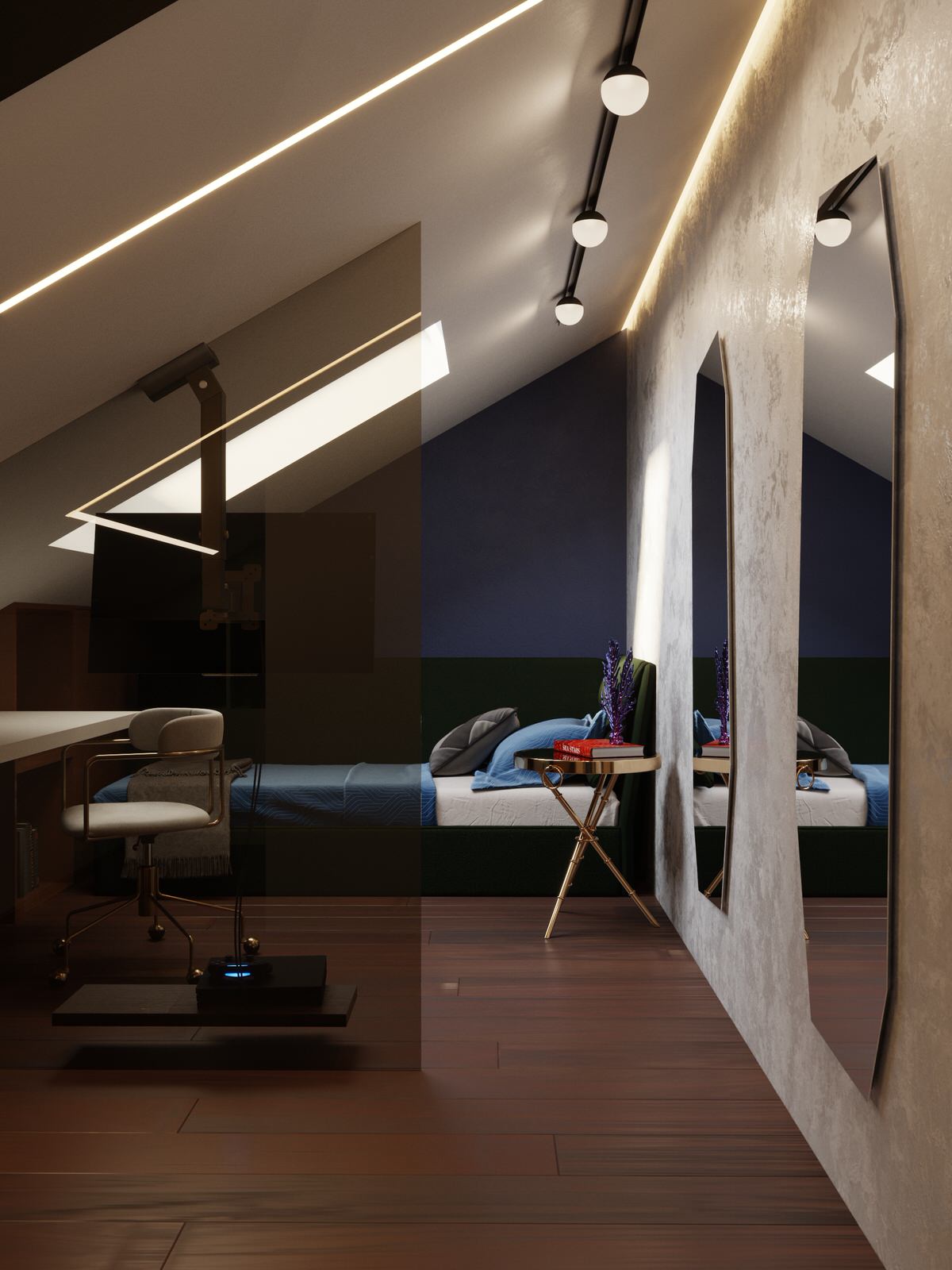 Проект двухуровневой квартиры с мансардой