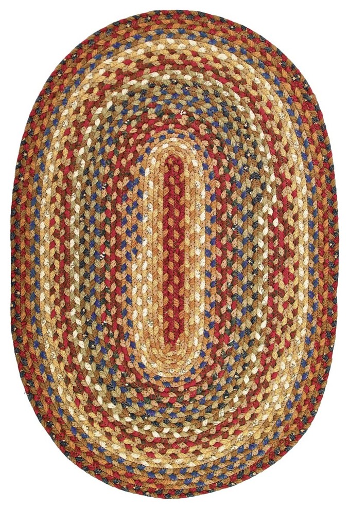 Homespice Decor Cotton Braided Rugs Oval Biscotti Contemporary Area