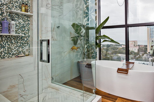 St. Petersburg Condo Rehab contemporary-bathroom