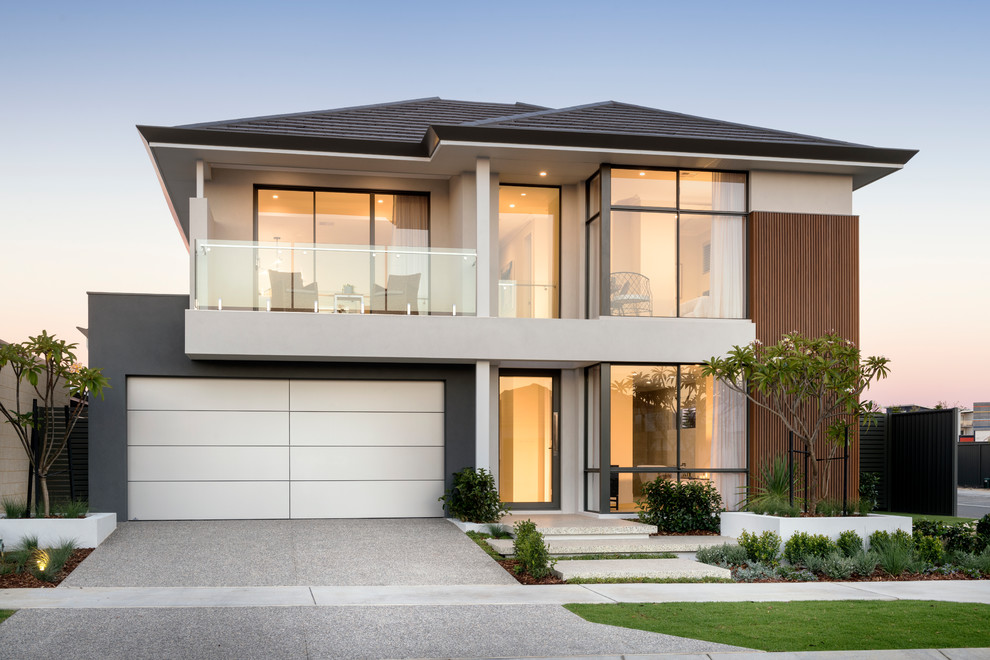 Example of a minimalist home design design in Perth