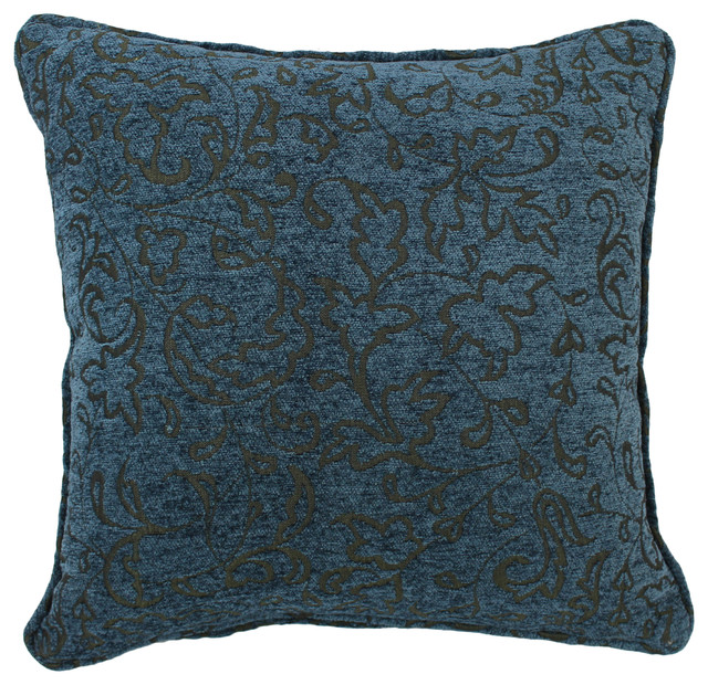 18" Square Jacquard Chenille Throw Pillow Insert, Autumn Gingham