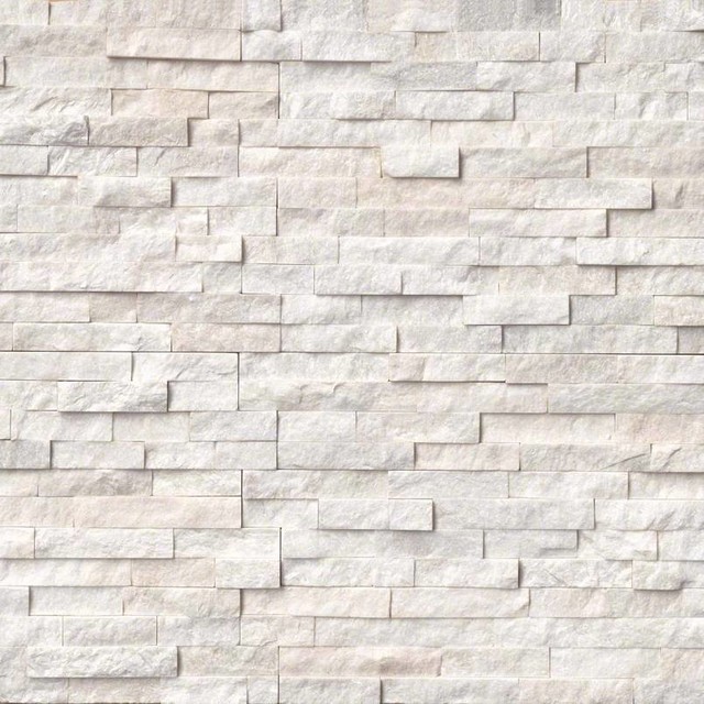 12 X12 Arctic White Stacked Stone Panels Panel Traditional 12 X12 Arctic White Stacked Stone Panels Panel