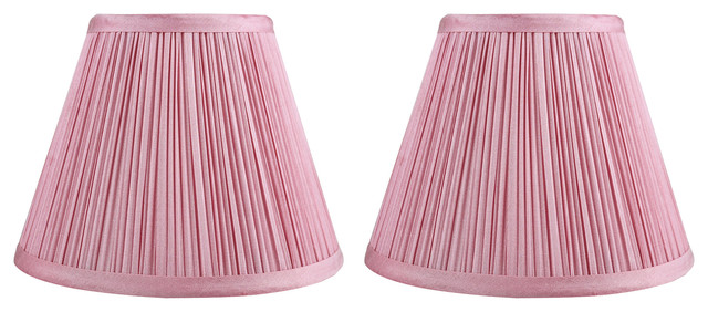 pink pleated lampshade