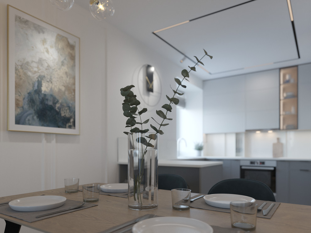 Интерьер кухни-студии