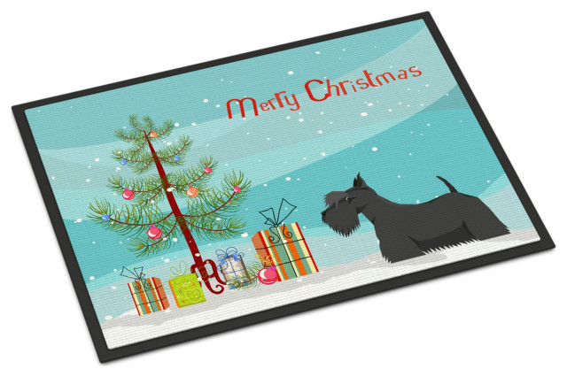 Scottish Terrier Christmas Tree Indoor/Outdoor Mat 24x36 Doormats