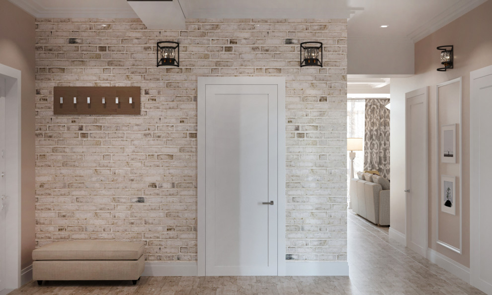 Дизайн проект квартиры  общей площадью 87 м2 в стиле "Эклектика"