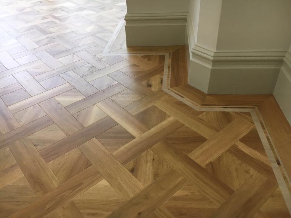 Amtico Fresh Oak in Basket Weave Design Contemporary Kitchen London by Russdales