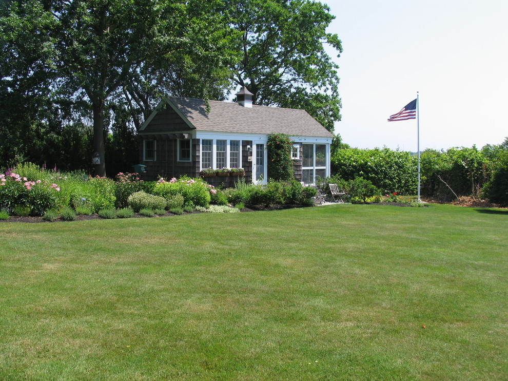 This is an example of a small beach style exterior in Providence.