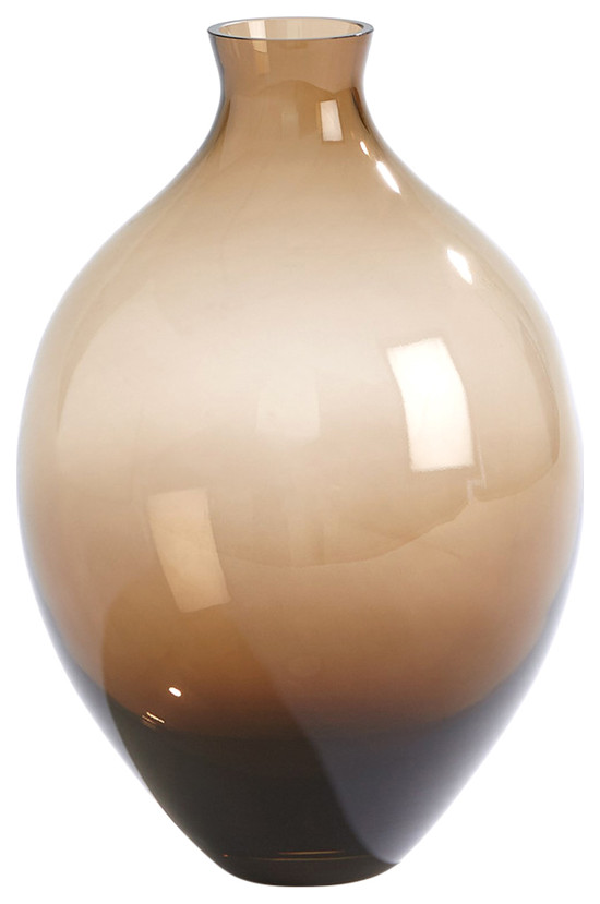 Amphora Glass Vase, Topaz, Small Contemporary Vases by GLOBAL