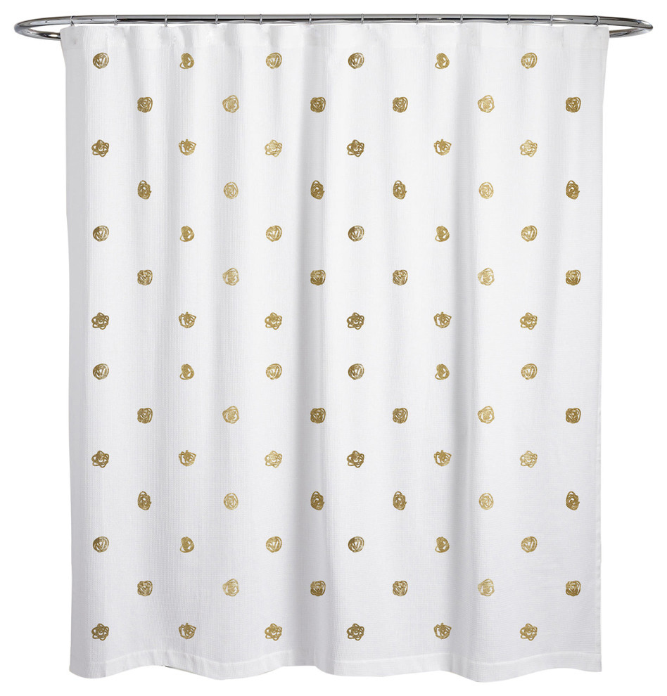 Oliver Gal "I See Polka Dots" Shower Curtain, 71"x74"