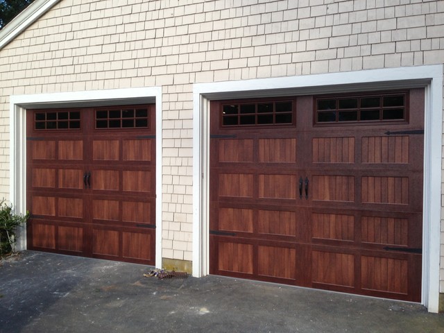 Faux Wood Garage Doors Modern Shed Boston By Mortland