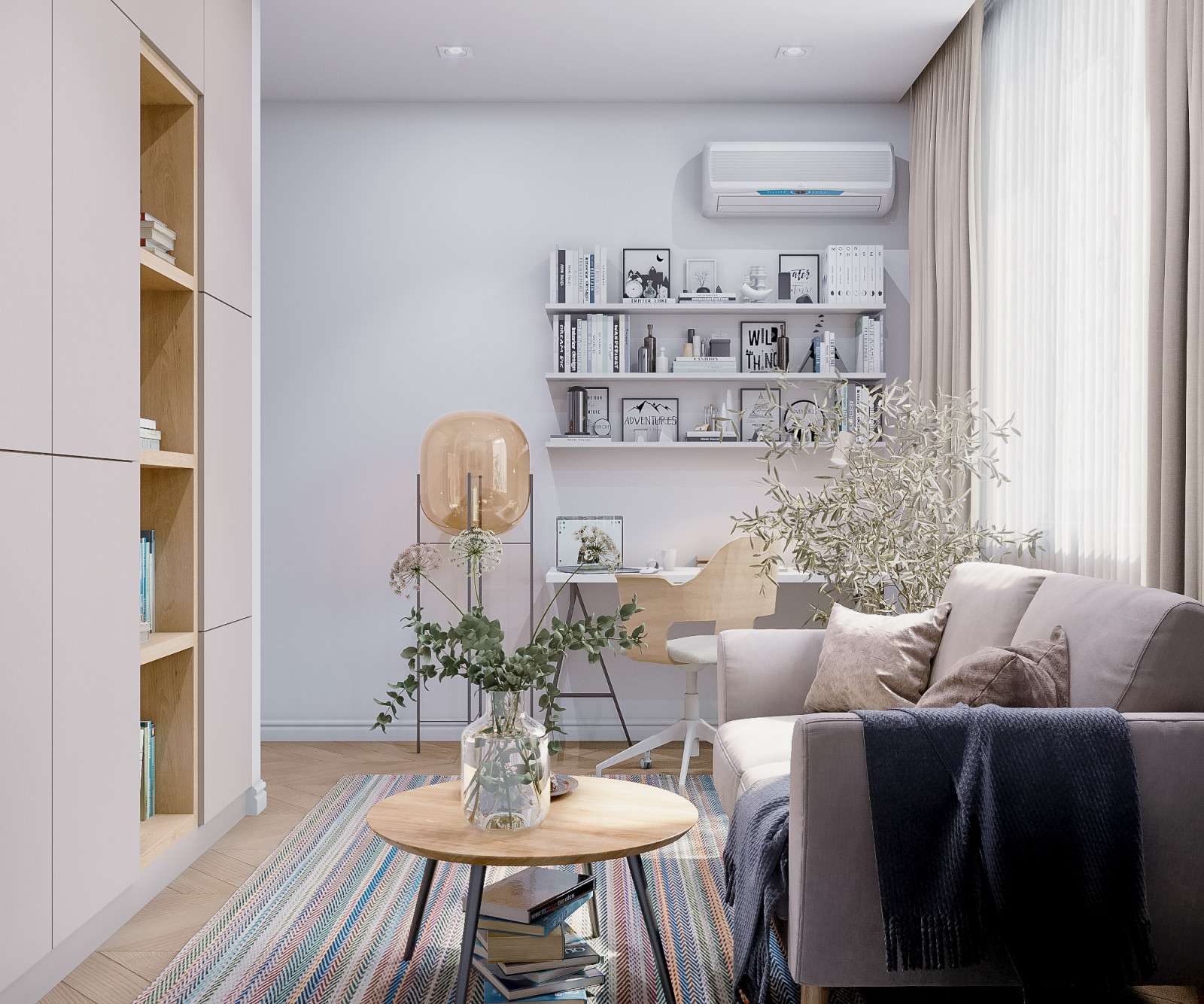 Светлая квартира в скандинавском стиле