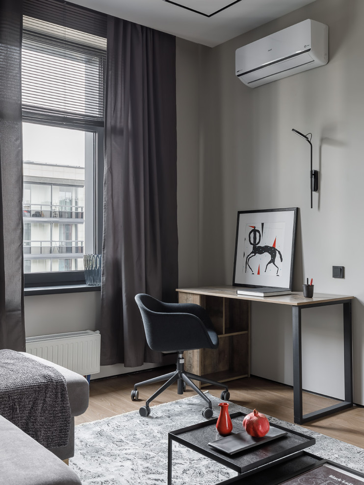 Реализованная квартира под сдачу в темных тонах в ЖК Притяжение