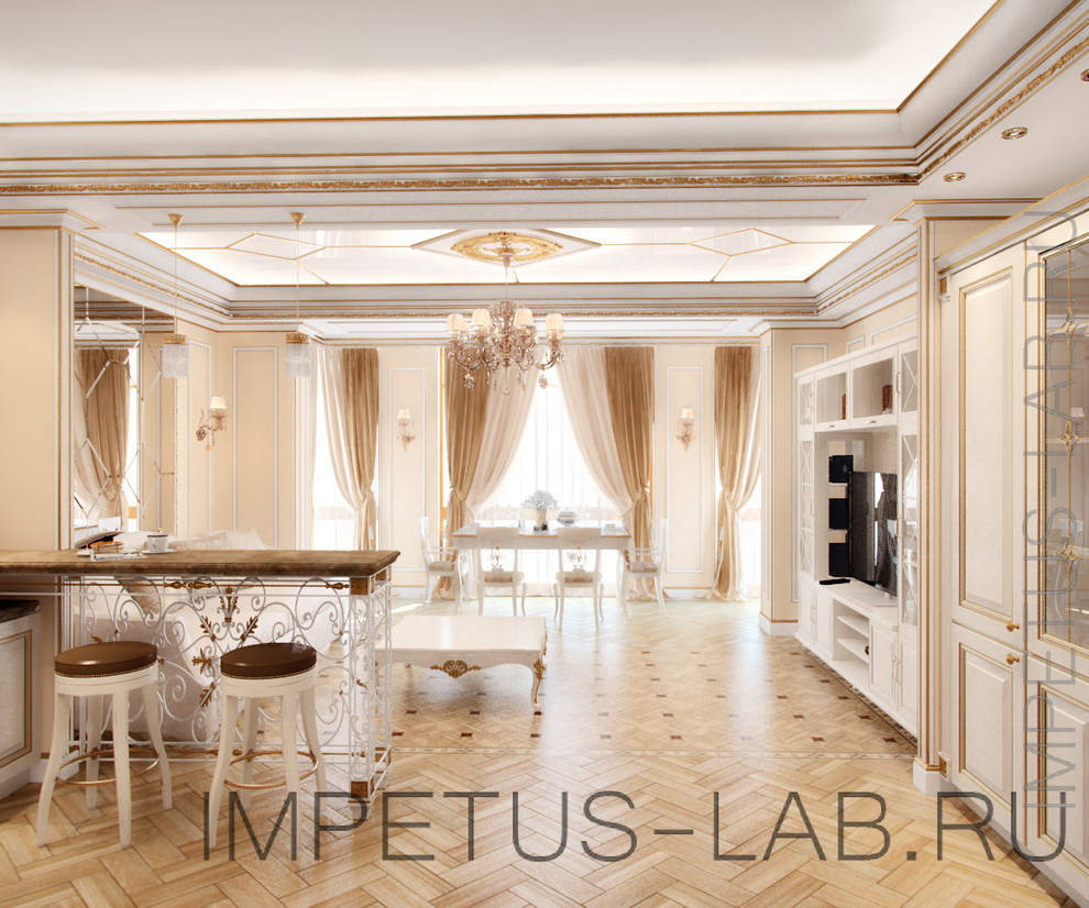 Проект квартиры в классическом стиле в центре Москвы