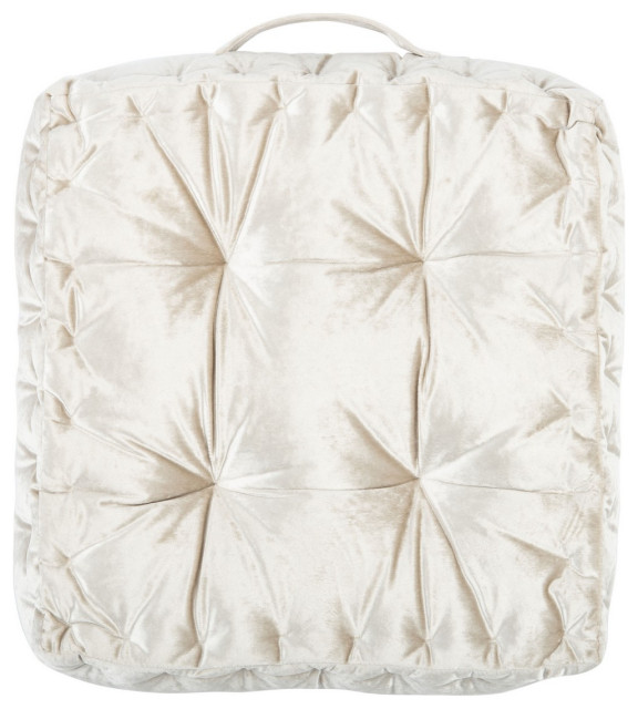 Safavieh Peony Floor Pillow White 18" X 18"