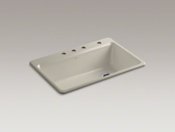 KOHLER Riverby(R) 33" x 22" x 9-5/8" top-mount single bowl kitchen sink w/ acces