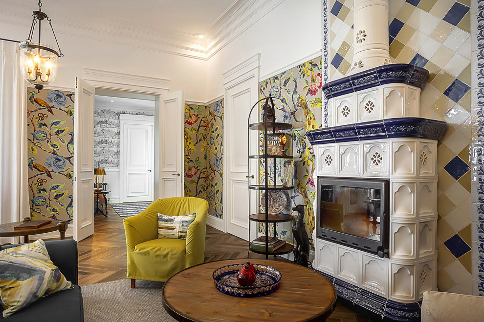 Каминная "Деревенский шик с историей"