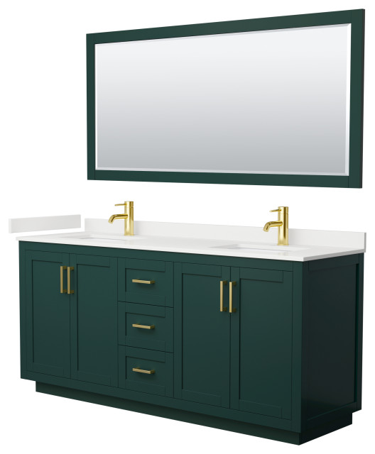 Miranda Bathroom Vanity Quartz, 72 inch Double Contemporary