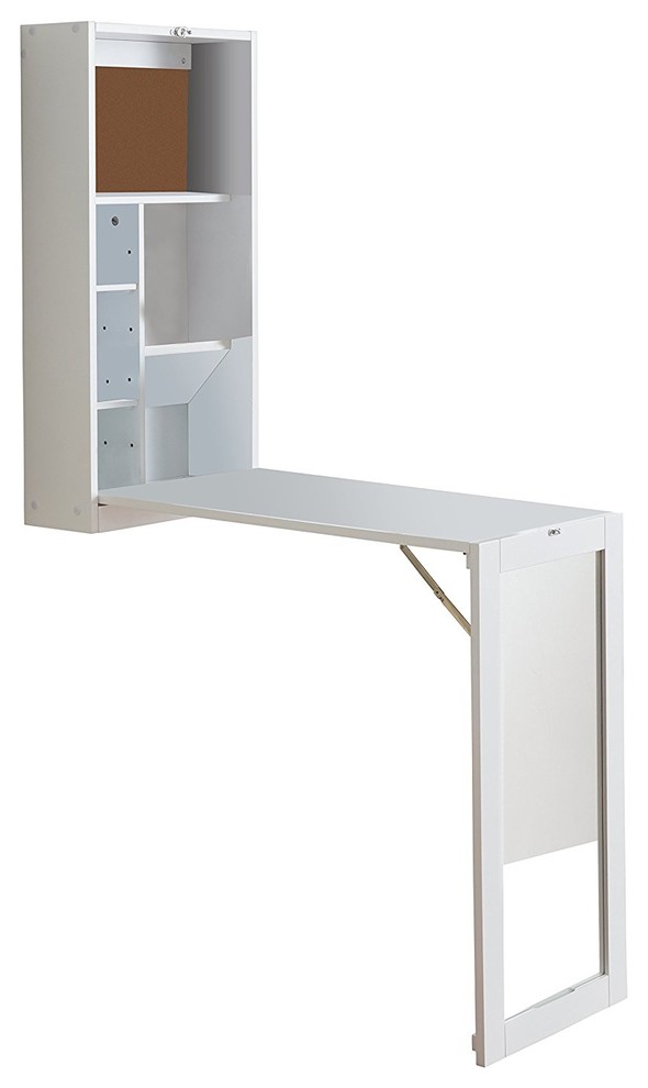 Dash Mirror Fold Out Convertible Desk White