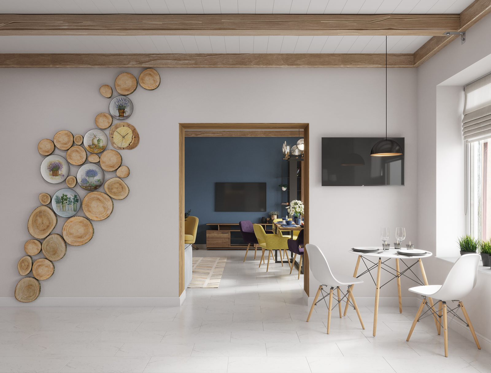 Кухня-гостиная в дачном доме