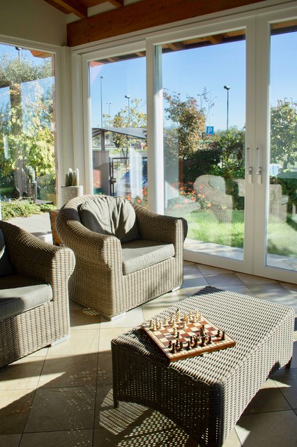 Ispirazione per una veranda contemporanea