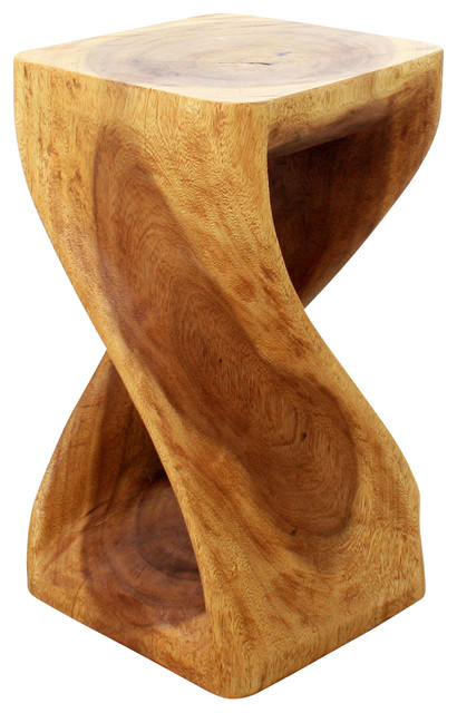 Haussmann Original Wood Twist Stool 10 X 18 In High Livos Oak Haussmann Original Wood Twist Stool 10 X 18 In High Livos Oak Oil