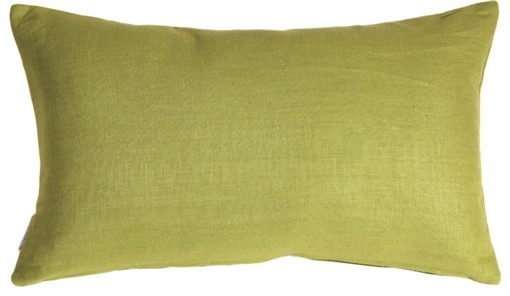 Pillow Decor - Tuscany Linen Apple Green 12 x 20 Throw Pillow