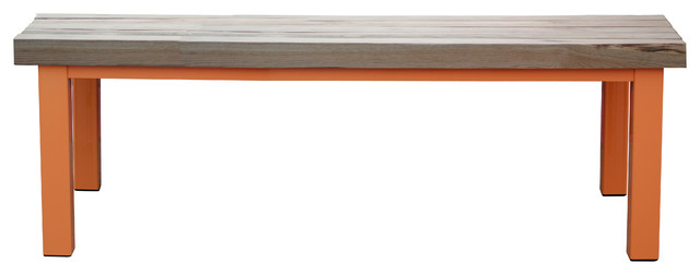 Large Natural Oak Dining Table, Deep Orange