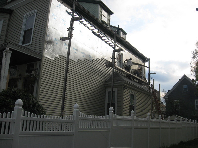 Example of a trendy exterior home design in Boston