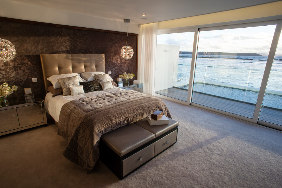 This is an example of a contemporary bedroom in Dorset.