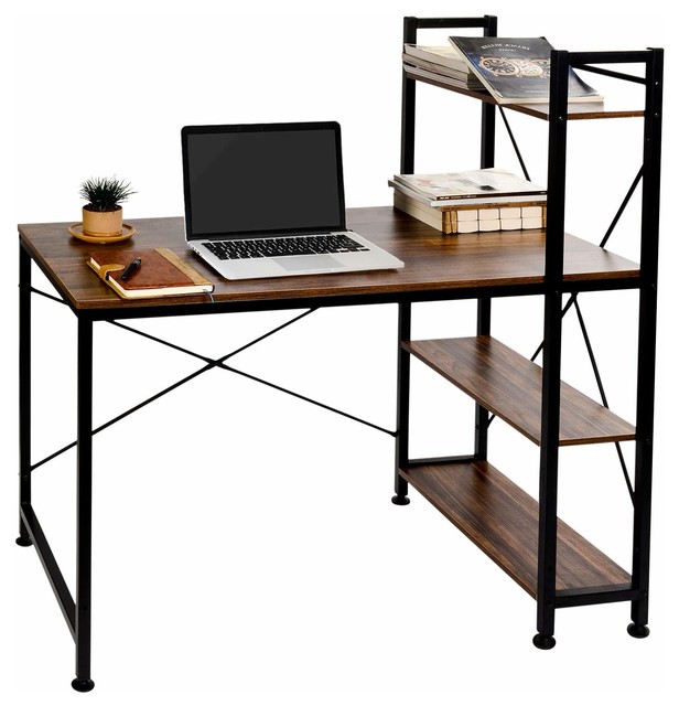 Computer Desk Modern Style Writing Study Table With 4 Tier
