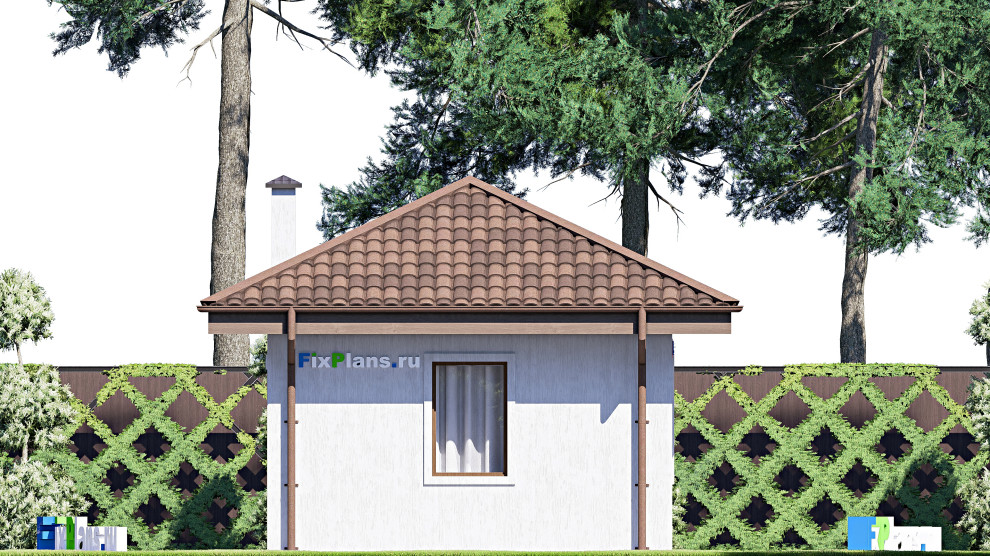 Проект одноэтажного дома 5х6м S24м2 F-17405