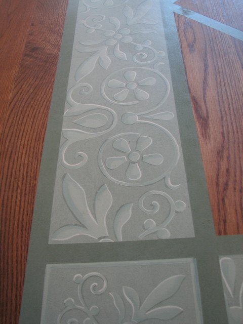 Painted Floor Rug Pattern traditional