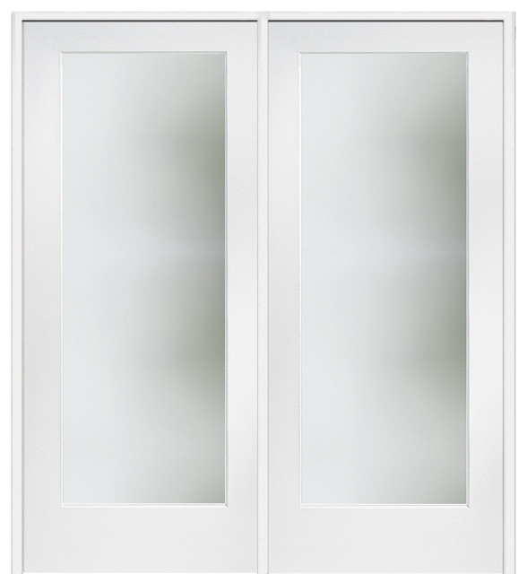 French Interior Door 1 Lite Satin Etched 62 X81 75 Left Hand In