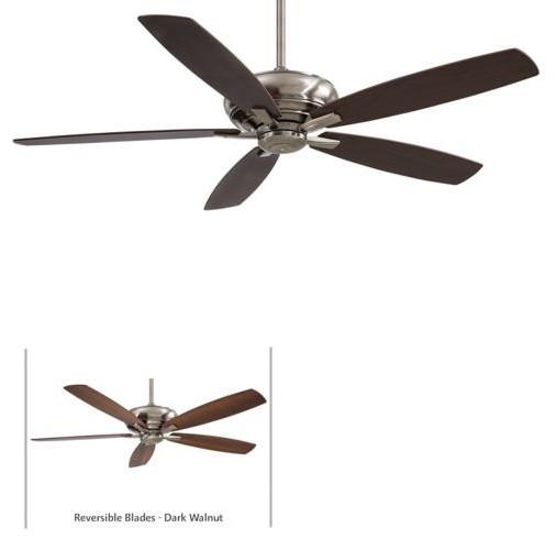 Kola 60" Ceiling Fan Pewter Dark Maple/Dark Walnut Blade