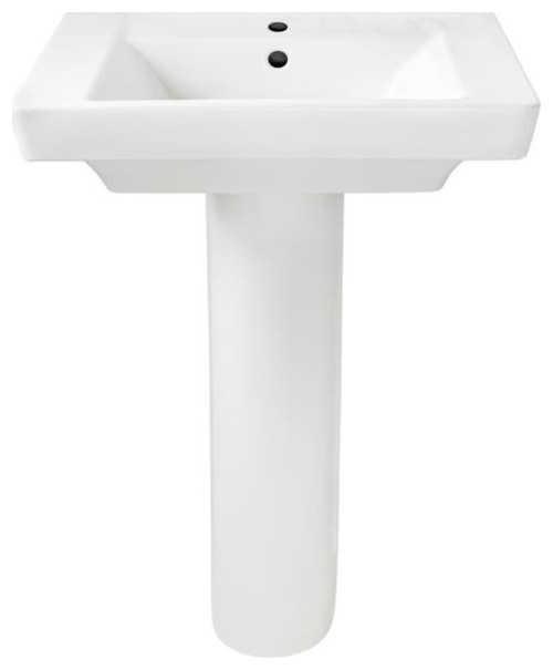 Boulevard Center Hole Only Pedestal in White