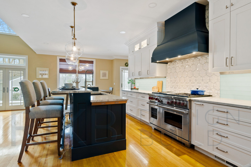 Inspiration for a transitional kitchen remodel in Providence