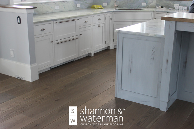 Shannon Waterman Wide Plank Wood Floor Installation Custom Stained White Oak Boston By Shannon Waterman Custom Wide Plank Floors Houzz Ie