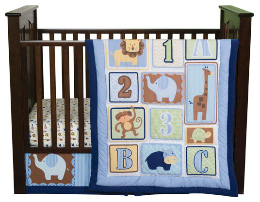 Jungle 123 - 3 Piece Crib Bedding Set